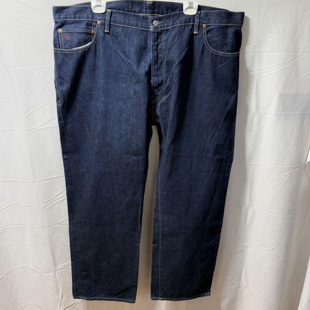 Polo Ralph Lauren 867 Classic Fit 41381 Straight Blue Denim Jeans Men 44x30